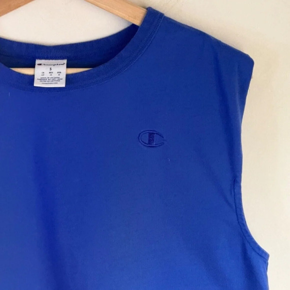 Champion UO Exclusive Heritage Tank Top Men's Size Small in Blue 100% Cotton - Picture 3 of 7